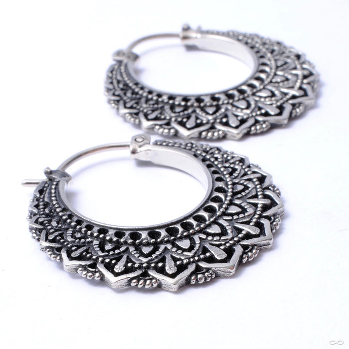 Manuka Earrings from Maya Jewelry in white brass