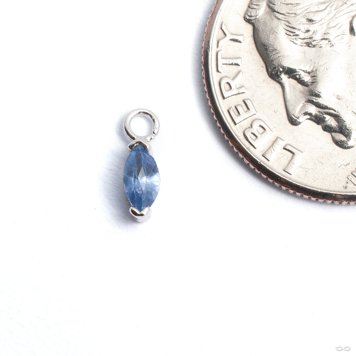 Marquise Charm in Gold from Quetzalli with tanzanite