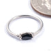 Marquise Fixed Bead Ring in Gold from Quetzalli in white gold with black spinel