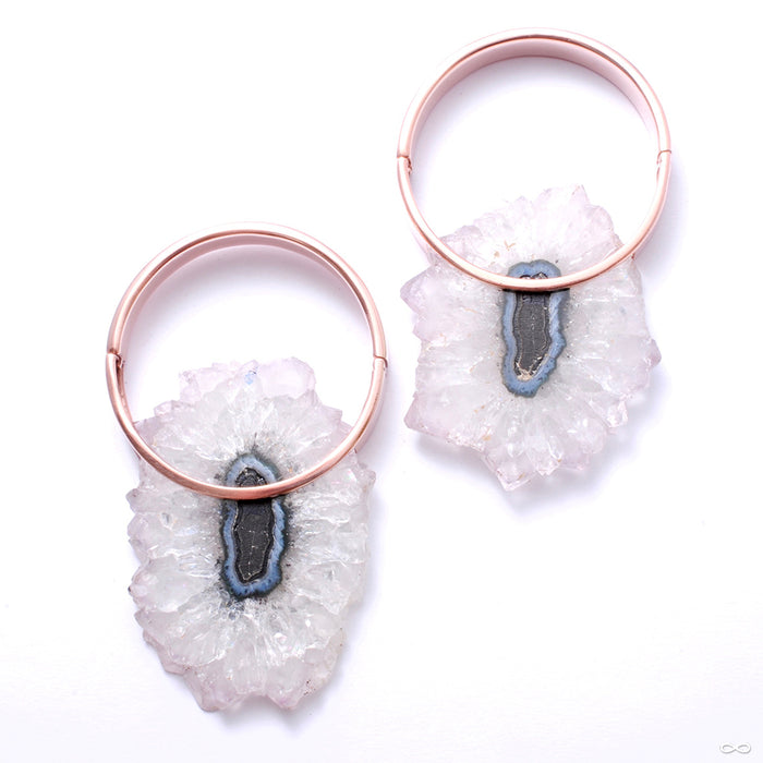 Medium Halo in Rose Gold with Fluorite Stalactites from Buddha Jewelry
