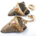 Megalodon Teeth with Laguna Agate and Brass Coils from Diablo Organics