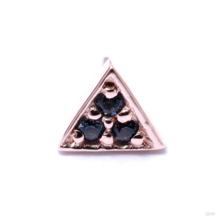 Micro Pav̩é Triangle Press-fit End in Gold from BVLA in London Blue Topaz