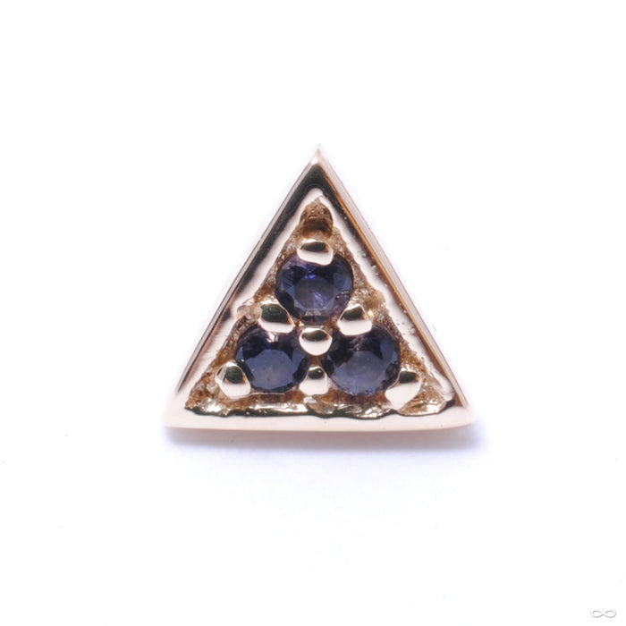Micro Pav̩é Triangle Press-fit End in Gold from BVLA in Iolite