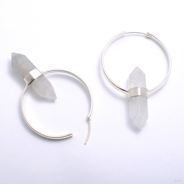 Mini Alchemy Earrings in Silver with Smoky Quartz from Buddha Jewelry