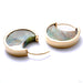 Mini Muse Earrings with Opalized Petrified Wood from Buddha Jewelry in yellow gold