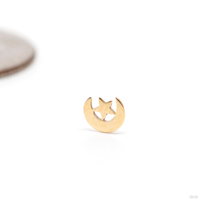 Moon And Star Press-fit End in Gold from Leroi in yellow gold