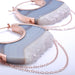 Moonstruck Earrings in Rose Gold with Banded Fluorite from Buddha Jewelry