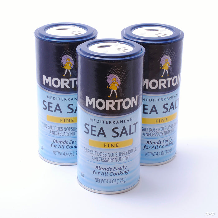 Morton Fine Grind Mediterranean Sea Salt, 4.4 oz. container