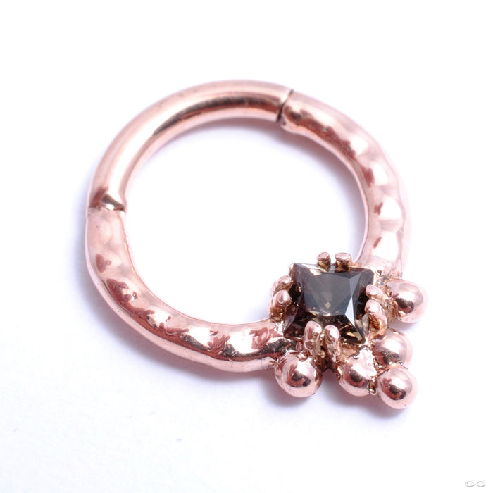Myramid Princess Hinged Ring in Gold from Scylla with smoky topaz
