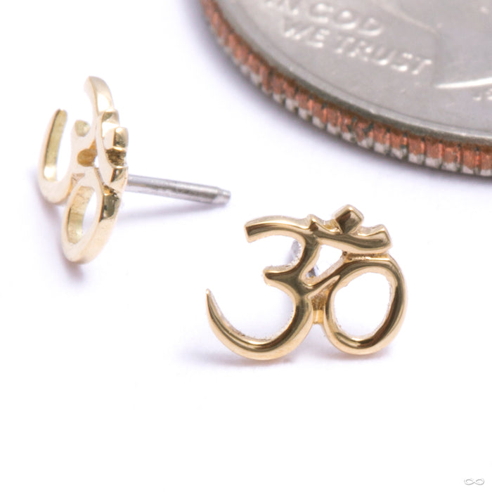 Ohm Press-fit End in Gold from Auris Jewellery in a yellow gold group