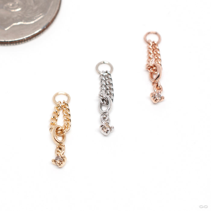 One Single Stone Charm in Gold from Hialeah in various materials