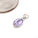 Oval Charm in Gold from Hialeah in white gold with amethyst