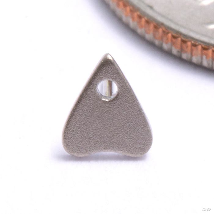 Planchette Press-fit End in Gold from Phoenix Revival Jewelry in white gold frosted