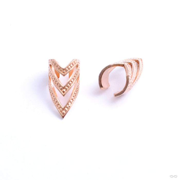 Pointed Chevron Cuffs from Tawapa in rose gold