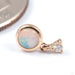 Poppy Press-fit End in Gold from Modern Mood in yellow gold with white opal and diamond