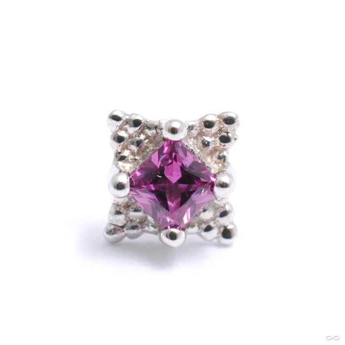 Princess Mini Kandy Press-fit End in Gold from BVLA with rhodolite