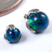 Three Prong-set Faux-pal Threaded End in Titanium from Industrial Strength with black opal