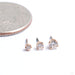 Prong-set Gemstone Press-fit End in Gold from BVLA in 1.5mm, 2mm, and 2.5mm