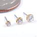 Prong-set Diamond Press-fit End in Gold from NeoMetal in various yellow gold sizes