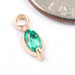 Prong-set Marquise Charm in Gold from Sacred Symbols with emerald