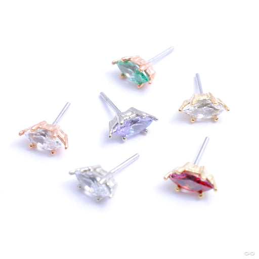 Prong-set Marquise Press-fit End in Gold from Anatometal in assorted materials
