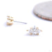 Prong-set Marquise Press-fit End in Gold from Anatometal with clear CZ