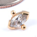 Pylon Press-fit End in Gold from Auris Jewellery in yellow gold with cz large