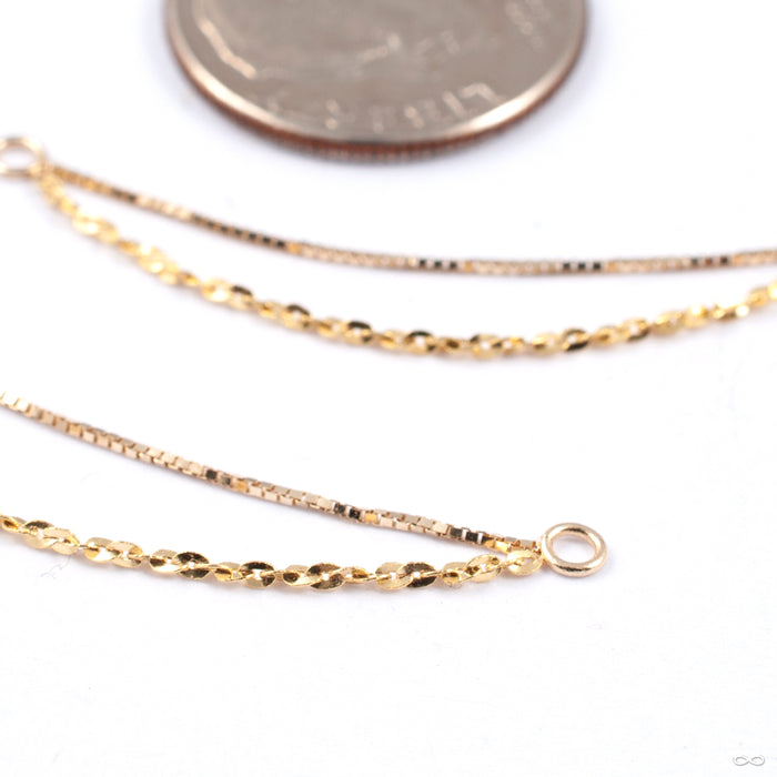 Reflex Double Lynx Chain in Gold from Pupil Hall detail in yellow gold