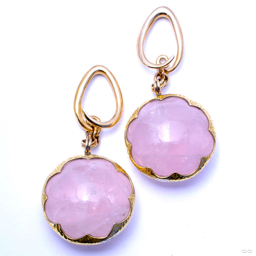 Rose Quartz Cushion Dangles from Diablo Organics