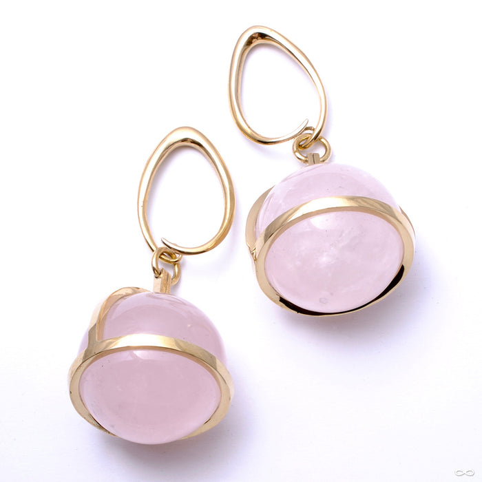 Rose Quartz Globes with Brass Coils from Diablo Organics