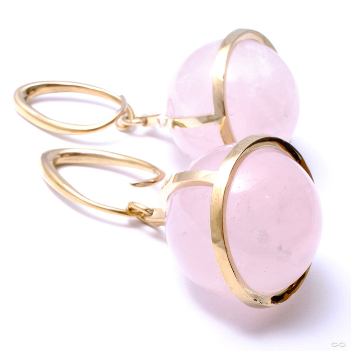 Rose Quartz Globes with Brass Coils from Diablo Organics