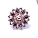 Rosette Press-fit End in Gold from BVLA with Iolite & Gold Bead