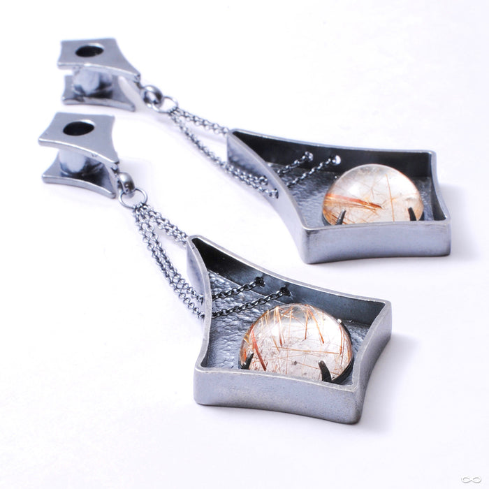 Rutilated Quartz Chained Weights from Phoenix Revival Jewelry