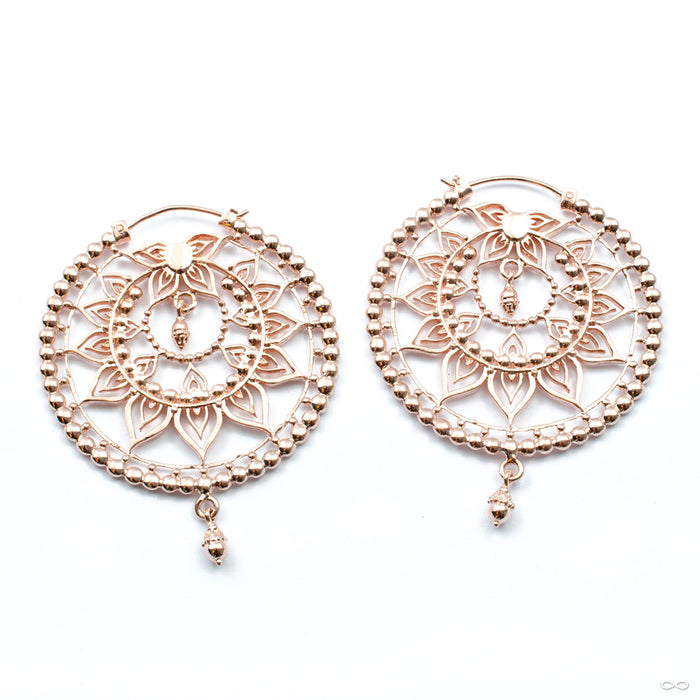 Samadhi Earrings from Maya Jewelry in rose gold