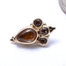 Sarai Pear Threaded End in Gold from BVLA with rutilated quartz & champagne sapphires