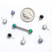 Side-set Cabochon Press-fit End in Titanium from NeoMetal in assorted materials