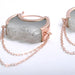 Small Moonstruck Earrings in Rose Gold with Gray Agate Crystal from Buddha Jewelry