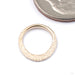 Smashed Seam Ring in Gold from Vira Jewelry in a stippled finish