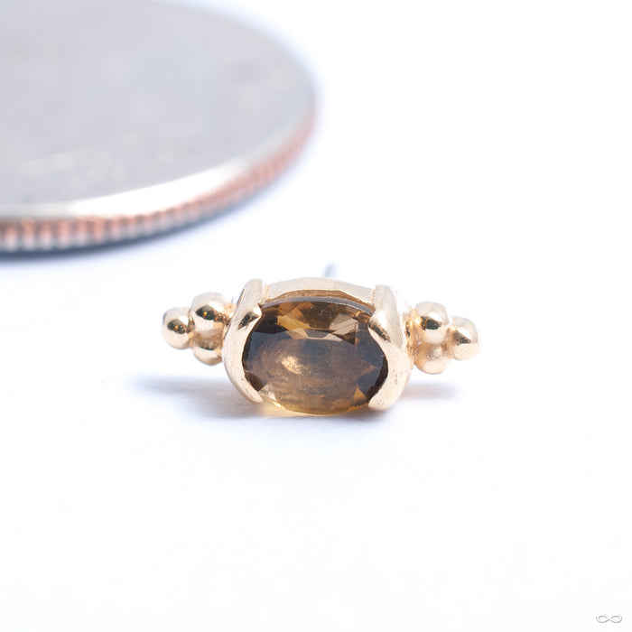 Sonnet Press-fit End in Gold from Quetzalli with olive tourmaline