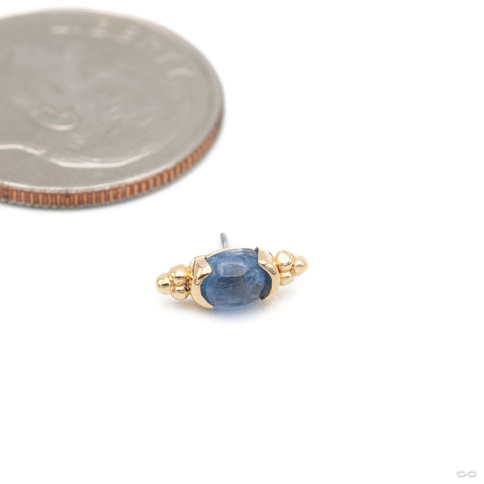 Sonnet Press-fit End in Gold from Quetzalli with blue sapphire