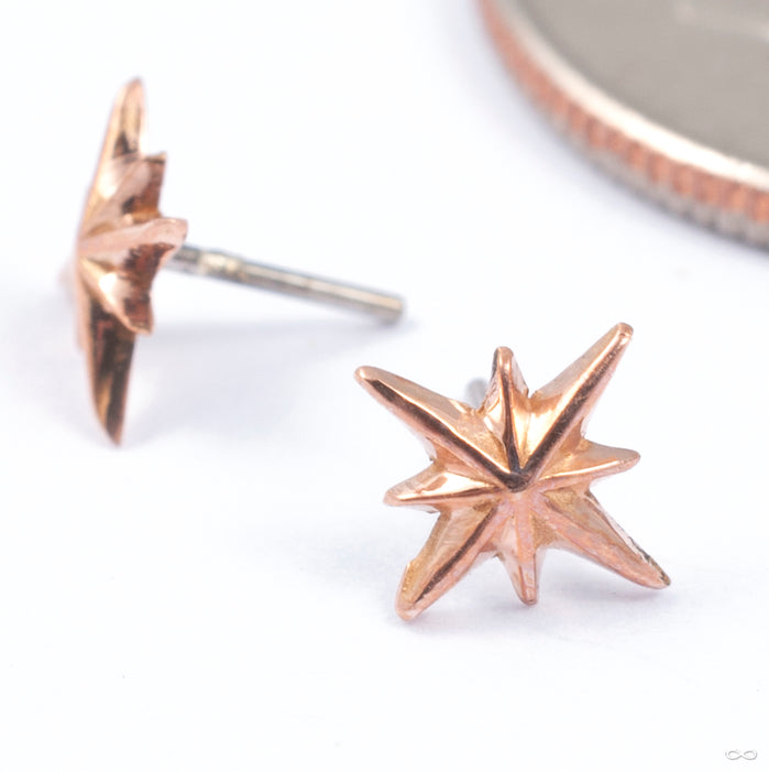 Sparkle Motion Press-fit End in Gold from Maya Jewelry in rose gold