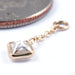 Square Stone Charm in Gold from Diablo Organics in yellow gold with moissanite