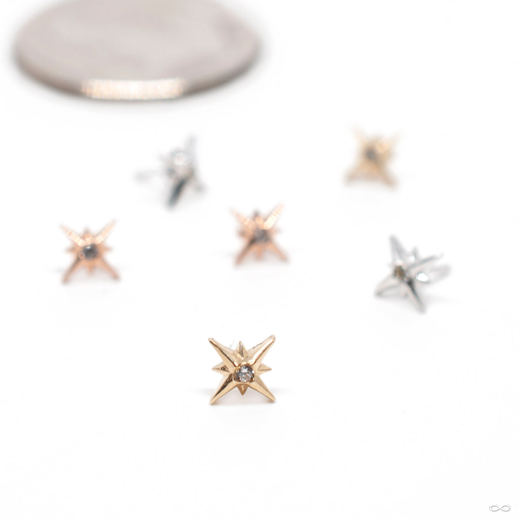 Junipurr Jewelry Stella Press fit End in Gold from Junipurr Jewelry Infinite Body Piercing Inc