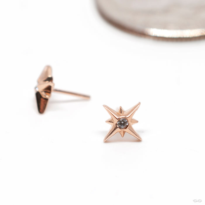 Stella Press-fit End in Gold from Junipurr Jewelry in rose gold