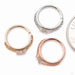 Stone x3 Chained Seam Ring in Gold from Pupil Hall in assorted materials