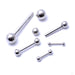 Straight Threaded Barbell Shaft in Steel from 16g to 8g from Industrial Strength