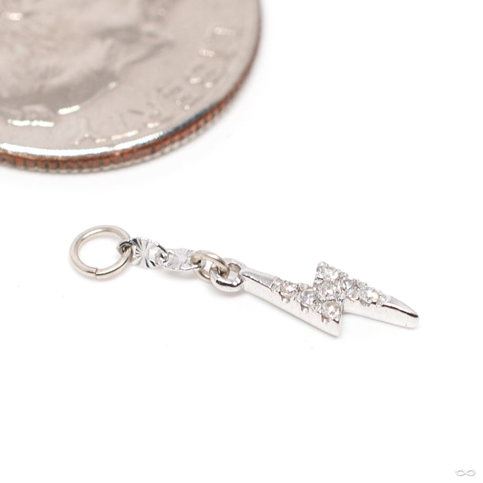 Strike Charm in Gold from Hialeah in white gold with diamond