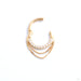 Tempeste Clicker in Gold from Buddha Jewelry in yellow gold with clear cz