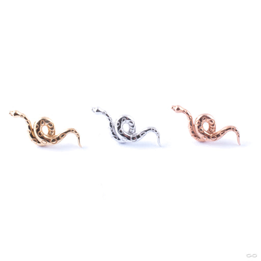Textured Snake Press-fit End in Gold from Junipurr Jewelry in assorted materials