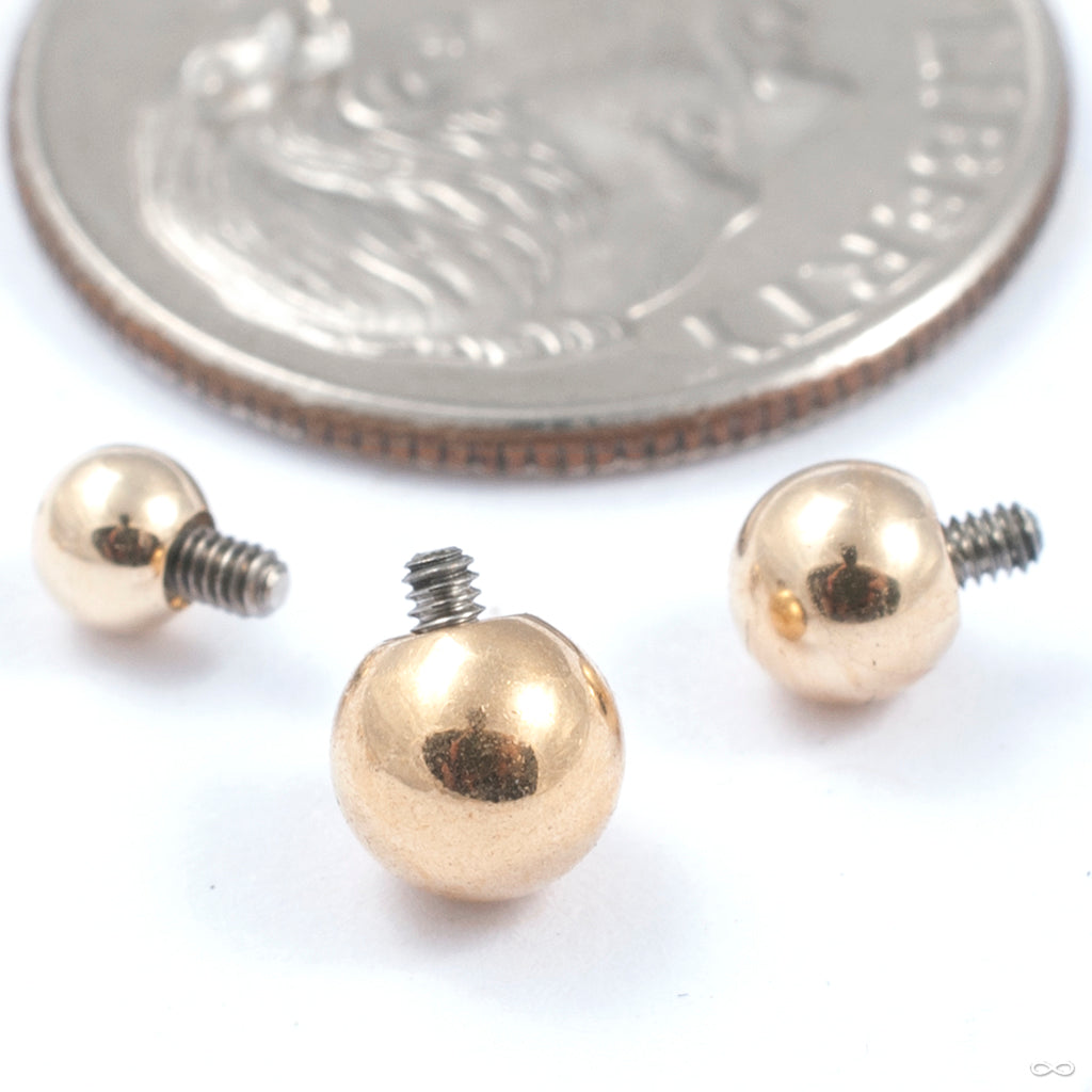 Ball Threaded End in Gold from Leroi